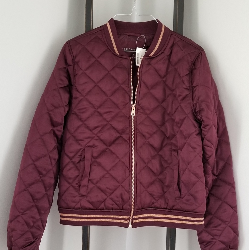 Areopostale Quilted Bomber Jacket